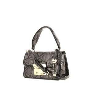 Miu Miu Coffer handbag in black and grey python