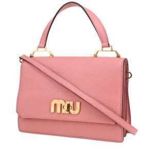 Miu Miu Madras handbag in pink leather