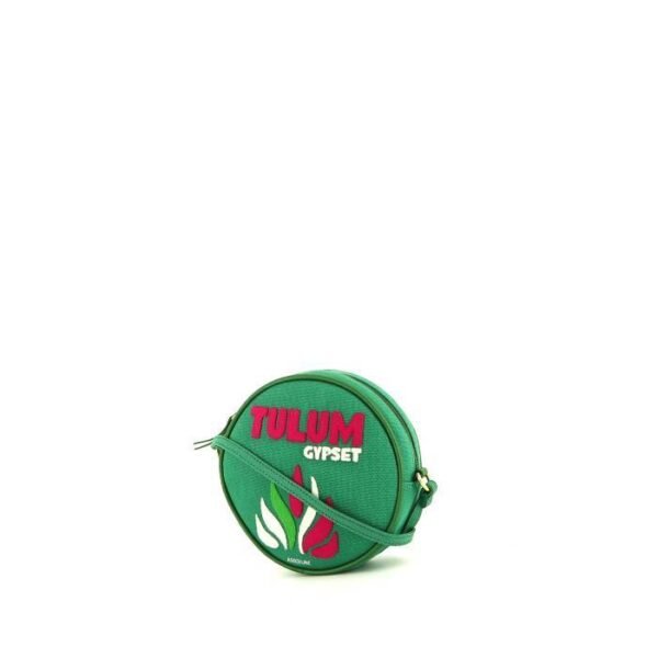 Olympia Le-Tan Assouline Tulum Gypset shoulder bag in green canvas n°32/32