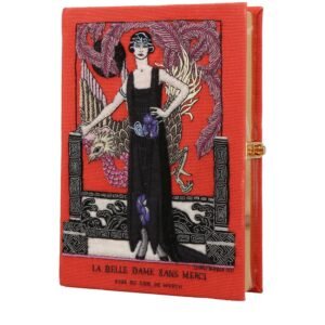 Olympia Le-Tan George Barbier 1922 La Belle Dame sans merci handbag/clutch in red canvas