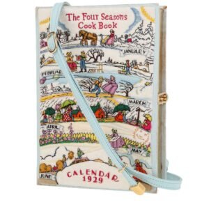Olympia Le-Tan The Four Seasons Cook Book Calendar 1929 handbag/clutch in light blue canvas