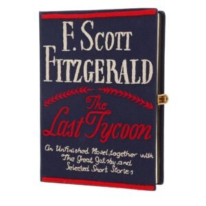 Olympia Le-Tan The Last Tycoon pouch in navy blue canvas