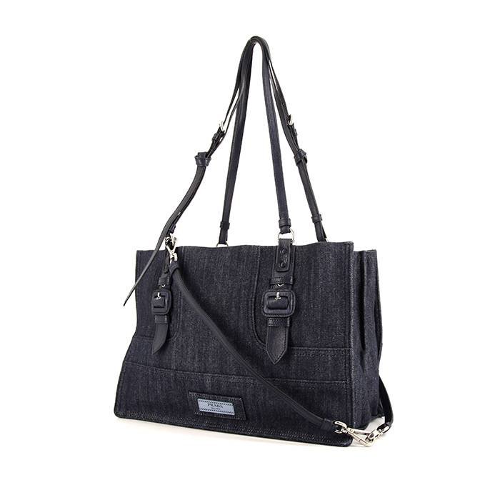 Prada Etiquette handbag in blue denim canvas