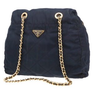Prada Nylon shoulder bag in navy blue canvas