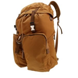 Prada Re-nylon backpack in beige and brown canvas