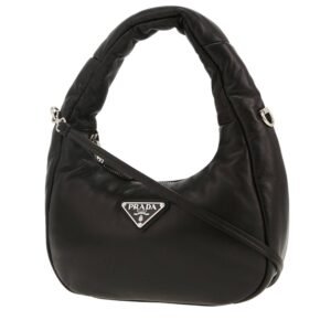 Prada Soft Calf shoulder bag in black leather