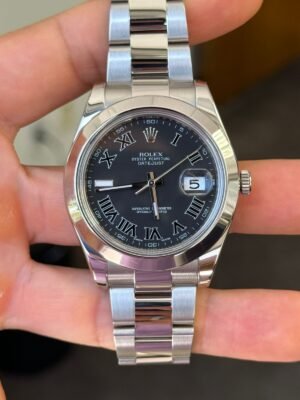 Rolex Datejust II 41 Dark Grey Dial Oyster Steel Men's Watch 116300-0006- WM1899