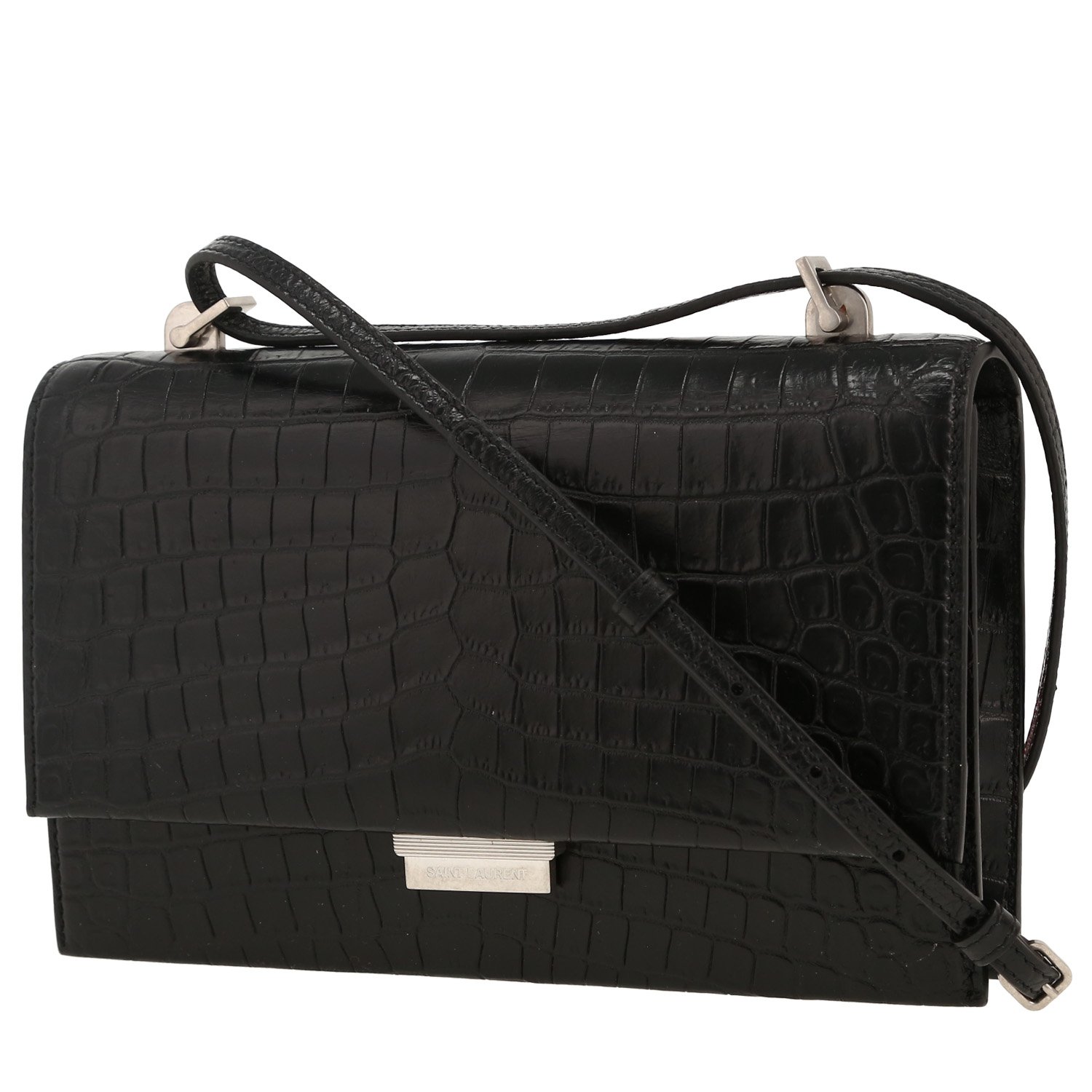 Saint Laurent Babylone shoulder bag in black leather