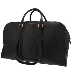 Saint Laurent Duffle travel bag in black leather