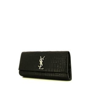 Saint Laurent Kate pouch in black leather