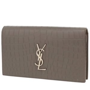Saint Laurent Kate pouch in grey leather