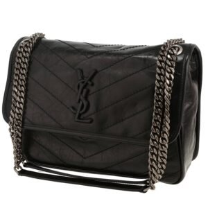 Saint Laurent Niki medium model shoulder bag in black leather