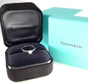TIFFANY & CO White Diamond Solitaire Engagement Ring size 5.5 - R10235