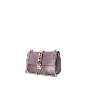 Valentino Garavani Rockstud shoulder bag in mauve python