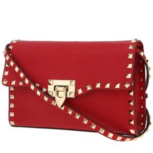 Valentino Garavani shoulder bag in red grained leather