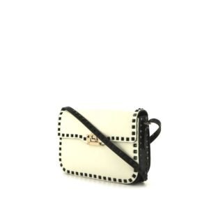 Valentino Rockstud shoulder bag in black and white leather