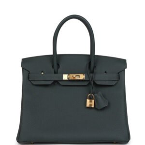 Hermes Birkin 30 Vert Mangrove Togo Gold Hardware