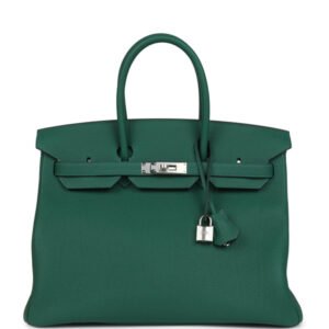 Hermes Birkin 35 Vert Moyen Togo Palladium Hardware